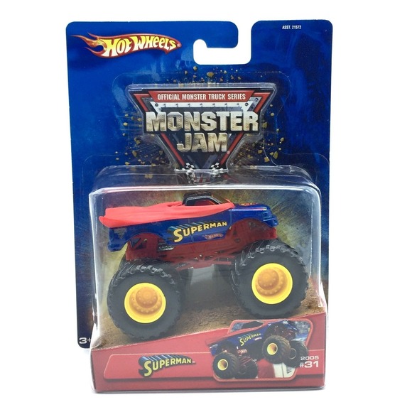 Hot Wheels Other - Hot Wheels Monster Jam Monster Truck SUPERMAN Blue/Red Die Cast 1/64 2005 #31